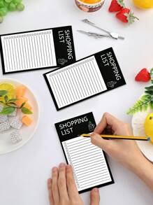 1 pièce Tableau mémo magnétique minimaliste, bloc-notes à déchirer créatif pour liste de courses, tableau magnétique de message de réfrigérateur avec dessins animés