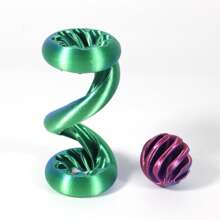 1 pieza Juguete de descompresión de espiral impreso en 3D, decoración de degradado de color, decoración de rotación de varios ángulos, adecuado para escritorio de oficina, alivio del estrés, decoración de escritorio, decoración del hogar, regalo pequeño y hermoso, regalo de cumpleaños, regalo del Día de San Valentín