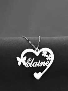 这款个性化心形吊坠项链采用18K镀金不锈钢材质，饰有蝴蝶图案，是生日和庆祝活动的理想之选。这款百搭饰品适合日常佩戴，也是馈赠亲朋好友的绝佳礼物。 - 彩色 - 查看 5