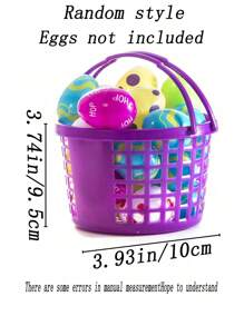 8pcs/4pcs/1pc-Easter Egg Baskets Are Great For Finding Easter Eggs And Easter Eggs - Holiday Plastic Easter Baskets - Easter Buckets - Bulk Easter Baskets - Multicolor - View 6