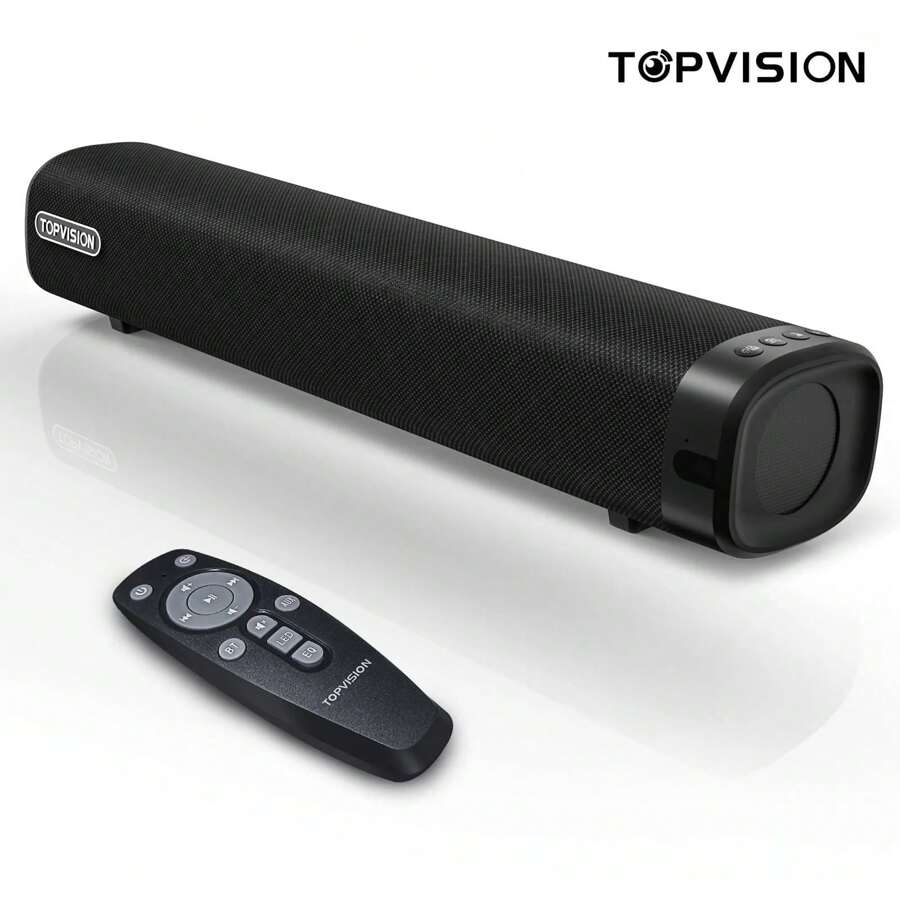 THE Sound Bar For TV, Soundbar With Subwoofer, Wired & Wireless Bluetooth 5.0 3D Surround Speakers, Optical/AUX/RCA/USB Connection, Wall Mountable, Remote Control