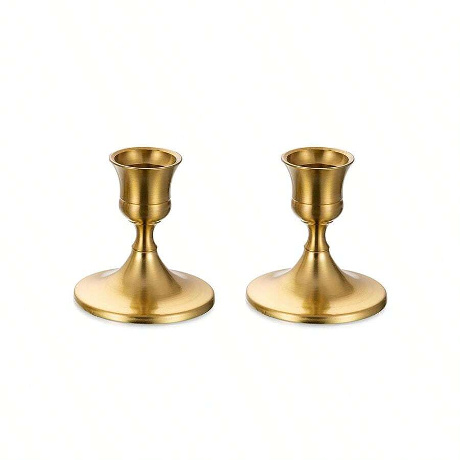 Luxury European Retro Brass Household Candle Stand Decoration, Metal Candlelight Dinner Table Candle Cup, Home Decoration Candle Stand, New Year/Birthday/Newlyweds/Christmas/Thanksgiving Gifts Graduation