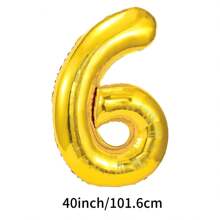 40 Inch Large Numbers Balloon, Foil Mylar Big Number Balloon For Birthday Party Supplies Decorations,