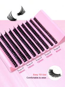 200PCS Dramatic C-Curl 8-16MM Mix DIY Lash Extension Kit Set DIY Bottom Lashes Eyelashes Book Big Volume Soft Individual Cluster Lashes Create A Fluffy Natural Wispy Y2k Butterfly Elements Pink Base Card Look At Home Long Lasting DIY Lashes Glue ,DIY Glue Remover,DIY Lashes Tweezers (Bottom Lashes+100D)