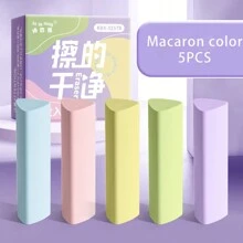 5 件/盒三角橡皮擦，不易撕碎，可干净擦除，不留痕迹，不会损坏纸张 - 彩色 - 查看 6