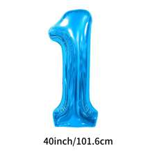 40 英寸大数字气球，铝箔聚酯薄膜大数字气球，适用于生日派对用品装饰，圣诞节