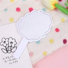 1pc Handle Mirror Cable Silicone Small Mirror Portable Silicone Handheld Mirror Small Gift For Family And Friends