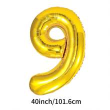 40 Inch Large Numbers Balloon, Foil Mylar Big Number Balloon For Birthday Party Supplies Decorations,
