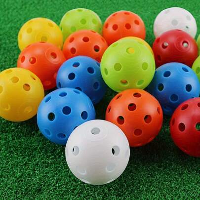 42mm Golf Plastic Practice Ball With 26 Holes, Golf Indoor Practice Ball, Injection Molding Dimple Ball