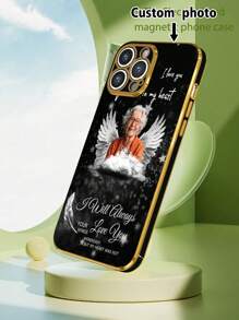 1pc 6D Electroplated Black TPU Customized Picture/Pattern Shock-Proof Phone Case Compatible With IPhone/Matching Phone Case/Interesting Phone Case/Galaxy Phone Case/Redmi Phone Case/OPPO Case/Matching Phone Case Compatible With IPhone 15 PRO MAX/IPhone 14 Pro Max/Galaxy A05/Galaxy A54 5G/Galaxy A52/A52s 5G/Galaxy S21 FE 5G/Galaxy S23 Ultra/Galaxy S24 Ultra 5G/Poco X5 Pro