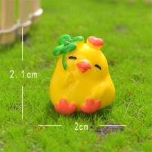 1pc Cute Cartoon Lucky Chick Micro Landscape Desktop Decoration, Funny Chick Wearing Sunglasses DIY Small Accessory - Multicolor - View 13
