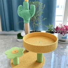 1 pezzo Albero per arrampicata per gatti, struttura per arrampicata per gatti, prodotti di intrattenimento per gatti, durevoli, che non lasciano peli, torre per gatti con piattaforma e area per dormire, prodotto completo a più strati per gatti, piccola struttura per gatti con giocattoli di provocazione, tiragraffi in sisal naturale che offre un habitat morbido per gattini e gatti adulti, tiragraffi con lettino, torre per gatti per interni