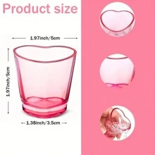 6PCS,Heart-Shaped Glasses, Mini Cute Shot Glasses, Suitable For Valentine's Day, Party Receptions, Tequila Glasses