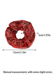 1pc Leopard Print Mesh Hair Scrunchie, Hair Tie, Hair Accessory ,Hair Accessories, Scrunchy Hair Ties