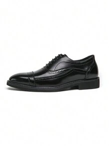 Zapatos Oxford casuales para hombres, de punta afilada, adecuados para negocios/vestimenta formal, apropiados para el trabajo, bodas, clubes, peluquerías, color negro, estilo coreano