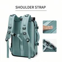Latest 16 Inch Business Laptop Backpack, Travel Rucksack With Separate Shoe Bag, Outdoors Hiking Camping Backpack - Black - View 10