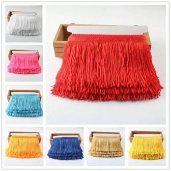 2 Yards 15cm Wide Fringe Tassel Trim Lace For Diy Tassels Dress Decorative Trimmings Sewing Tassel Accessories Decoration Crafts Silk