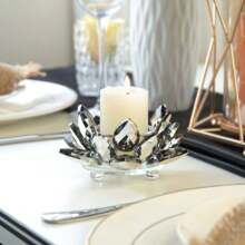 Portavelas de cristal para centro de mesa/decoración del hogar, regalo para novia/mamá, regalo de boda