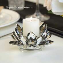 Portavelas de cristal para centro de mesa/decoración del hogar, regalo para novia/mamá, regalo de boda