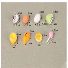 1 Set Mini Fake Food Toy, Simulated Egg, Cake, Candy, Snack Scene Model Accessories - Various - View 2