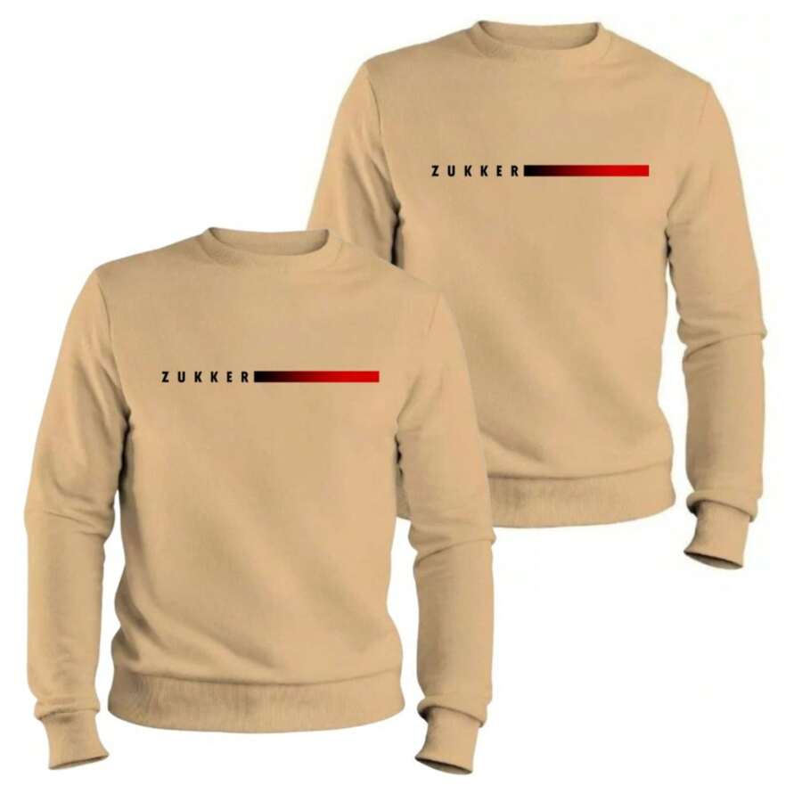 Kit 2 Moletom Masculino Blusa De Frio Gola Careca Unissex Algodão Casaco Feminino