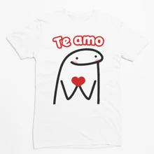 Playera Flork Te Amo San Valentín Amor Amistad Corazón Meme Gracioso Para Caballero - Blanco - Ver 2