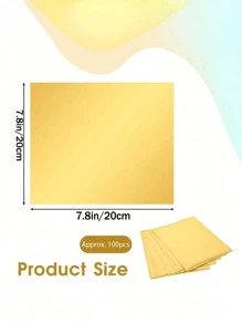 100 Pieces Gold Foil Candy Wrappers Chocolate Wrappers Large Chocolate Bar Wrapping, 7.8 Inch X 7.8 Inch With Heavy Paper Backing Foil, Party Favors Wrappers For Parties, Weddings, Birthdays, Homemade Candy, Chocolate Wrappers - Multicolor - View 9