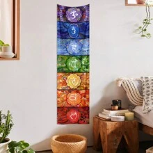 1 pieza de Tapiz de 7 Chakras, decoración bohemia de pared para meditación y yoga, para dormitorio, dormitorio universitario, sala de estar, entrada (sin accesorios), regalos, decoración de cumpleaños, graduación, decoración de habitación, tapiz de pared, bandera, decoración del hogar, decoración de habitación, decoración del dormitorio - Multicolor - Ver 10