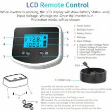 GIANDEL Power Inverter 1000W Pure Sine Wave 12V To AC 240V With LCD Display Remote Controller 2 AC Outlets And Dual 2.4A USB Ports For Trucks RVs Boats - PureSineWave1000W - View 4