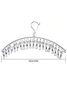 1 件 20 夹衣架，防风晾衣架衣架，加厚不锈钢晾衣架，用于晾晒袜子、胸罩、内衣、丝袜和手套