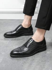 Zapatos Oxford casuales para hombres, de punta afilada, adecuados para negocios/vestimenta formal, apropiados para el trabajo, bodas, clubes, peluquerías, color negro, estilo coreano