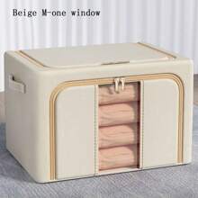 Foldable Clothes Basket Home Storage Bag Large Capacity Clothes Storage Boxes For Cotton Quilt Hat Scarf Storage Box Wardrobe Organizer - Multicolor - View 13