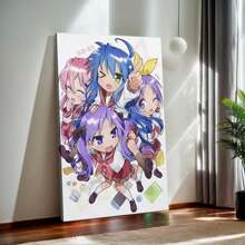 Framed Anime Lucky Poster Decorative Canvas Wall Posters And Art Picture Print Modern Family Bedroom Decor Posters - Framed - View 2