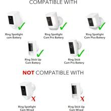 Wasserstein Solar Panel Compatible With Spotlight Cam Battery And Stick Up Cam Battery - Incompatible With Spotlight Cam Plus Spotlight Cam Pro 2 Pack White - White1 - View 3