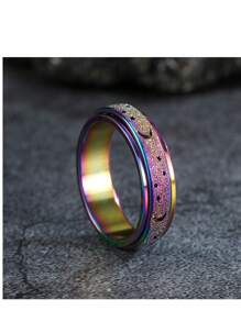 1pc Hollow Star Moon Stainless Steel Exquisite Ring,Special Gifts For Family And Friends