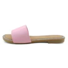 Women's Metallic Comfort Flat Sandals With Rhinestone Trim: Stylish Design, Non-Slip Rubber Sole, Latex Insole For Comfort, Perfect For Parties, Gatherings, Casual Wear, Vacations, And Beach Days - Hồng - Xem 2