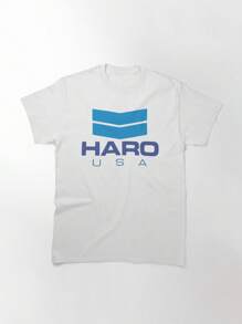 Vintage Haro BMX Logo Classic T-Shirt, Women's T-Shirt, 220g Pure Cotton, Casual Crew Neck, Great For Easygoing Days And Weekend Outings. - 白色 - 查看 1