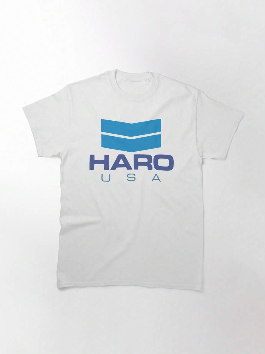 Vintage Haro BMX Logo Classic T-Shirt, Women's T-Shirt, 220g Pure Cotton, Casual Crew Neck, Great For Easygoing Days And Weekend Outings. - 白色 - 查看 1