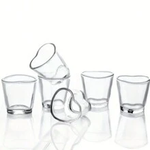 6PCS,Heart-Shaped Glasses, Mini Cute Shot Glasses, Suitable For Valentine's Day, Party Receptions, Tequila Glasses