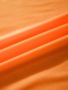 牛奶丝常规款T恤，日常穿搭休闲又时尚 - 橘色 - 查看 4