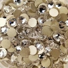 Cristaux de paillettes supérieurs AB SS3-SS50 sans strass plat à thermocoller pour tissus et vêtements