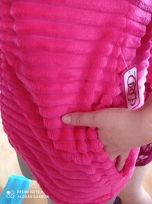 Curvy Fashion Jacket For Women - Hot Pink - View 3
