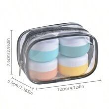 30ml Refillable Travel Size Cream/Lotion Containers, Portable Leak-Proof Sauce Jars With Zipper Pouch - Multicolor - View 8