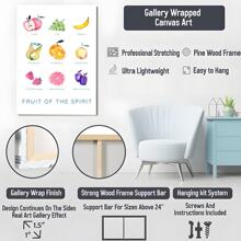 1 Pc Framed Fruit Of The Spirit Christian Wall Art Print, Galatians 5 22 Poster For Living Bedroom - Black - View 5