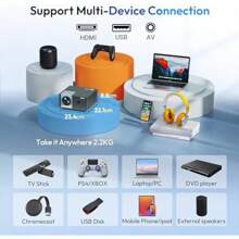 Android 11 And Electric Focus Smart Projector Full HD XGODY Sail2 600ANSI Native 1080P Bluetooth WiFi Projector 4K Support Home Cinema Projector Automatic Vertical Correction Chromecast 7000 APP - as pic - View 9