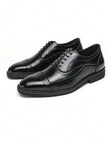 Zapatos Oxford casuales para hombres, de punta afilada, adecuados para negocios/vestimenta formal, apropiados para el trabajo, bodas, clubes, peluquerías, color negro, estilo coreano