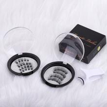 2 对磁性假睫毛 - 浓密假睫毛 5-11 毫米，方便，可重复使用，适合日常佩戴、节日和派对