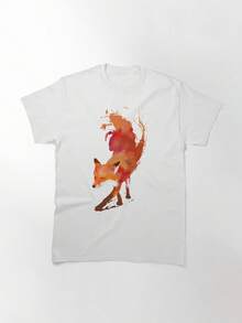 Vulpes Vulpes Tri-Blend T-Shirt, Women's T-Shirt, 220g Pure Cotton, Casual Crew Neck, Perfect For Outdoor Events Or Casual Travel. - 白色 - 查看 1