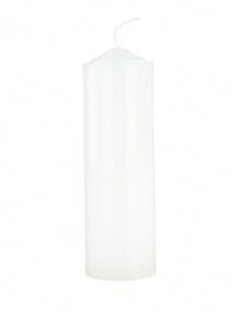 1 Thick Short Cylindrical Large Size Trumpet Ordinary Household Lighting Candles Solid White Odorless,Power Outage,Emergency,Candlelight Dinner Activity Ceremony Home Decoration Wedding Decor Gifts Birthday Graduation - White - View 7