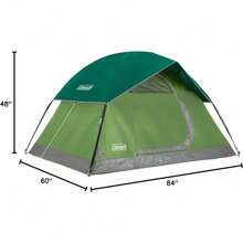 Camping Tent With R.Ainfly, 2/3/4/6 Person Tent Sets Up In 10 Mins, Weatherproof Tent For Camping, Festivals, Backyard, Sleepovers, & More - 雲杉綠 - 查看 7